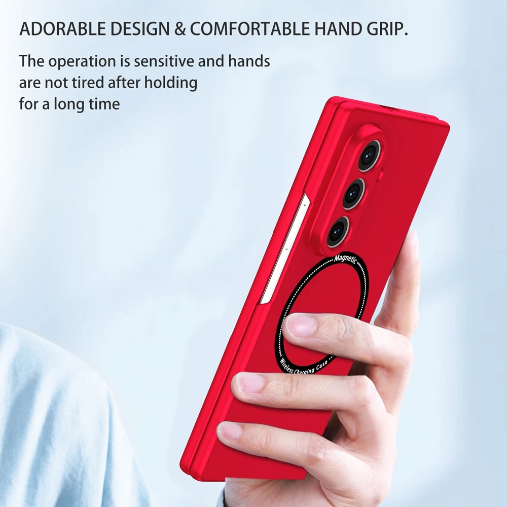 Ultra Thin Foldable Matte Shockproof Phone Case with MagSafe Wireless Charging Compatibility
