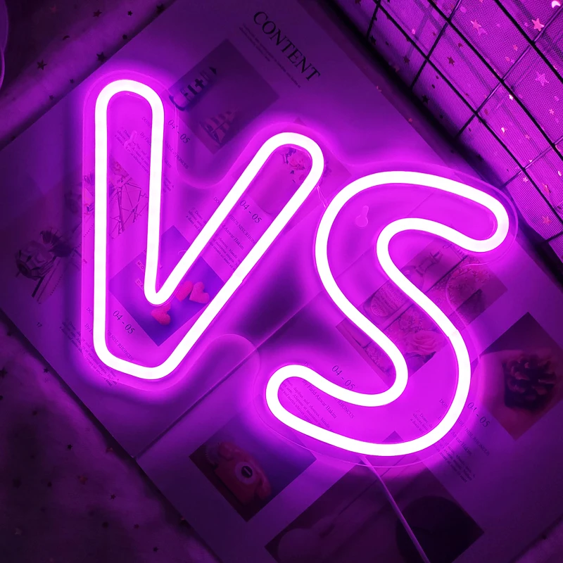 Светодиодный неоновый светильник VS Shape настенное украшение для дома спальни