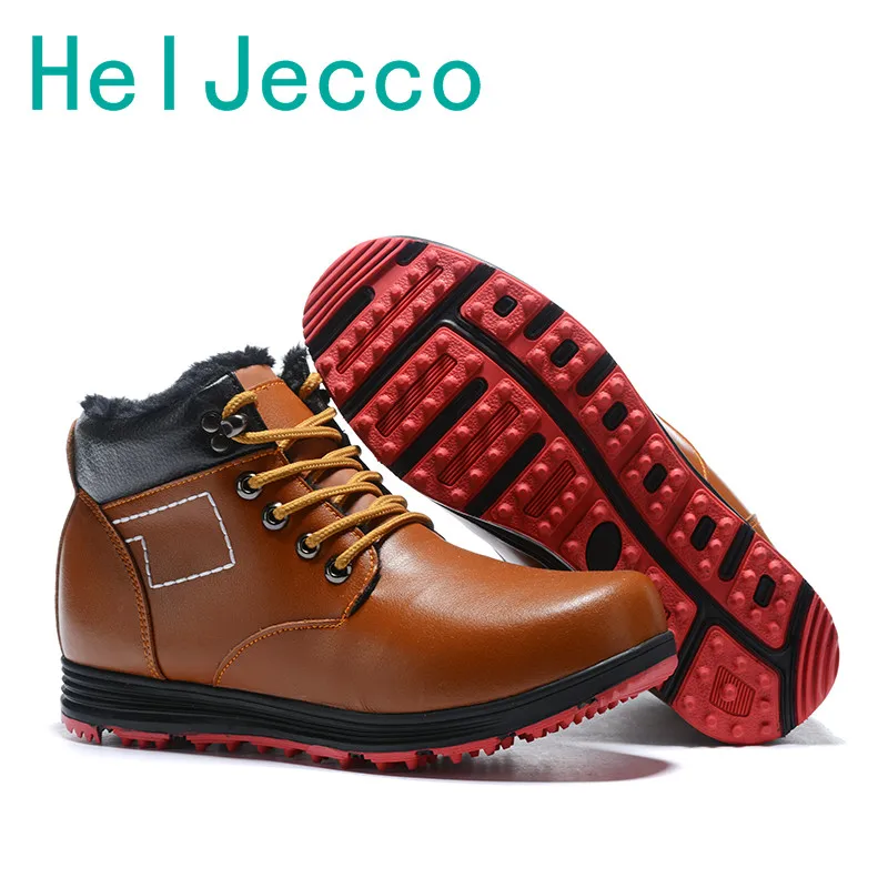 Waterproof Leather Anti-Skid Golf Shoes, Sports Shoes, Training Sneakers, Fur, Winter