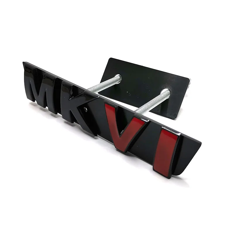 성격 자동차 스티커 광택 블랙 MKVI 뒷문 후면 엠블럼 MK 4 자동 로고 골프 4 그릴 배지