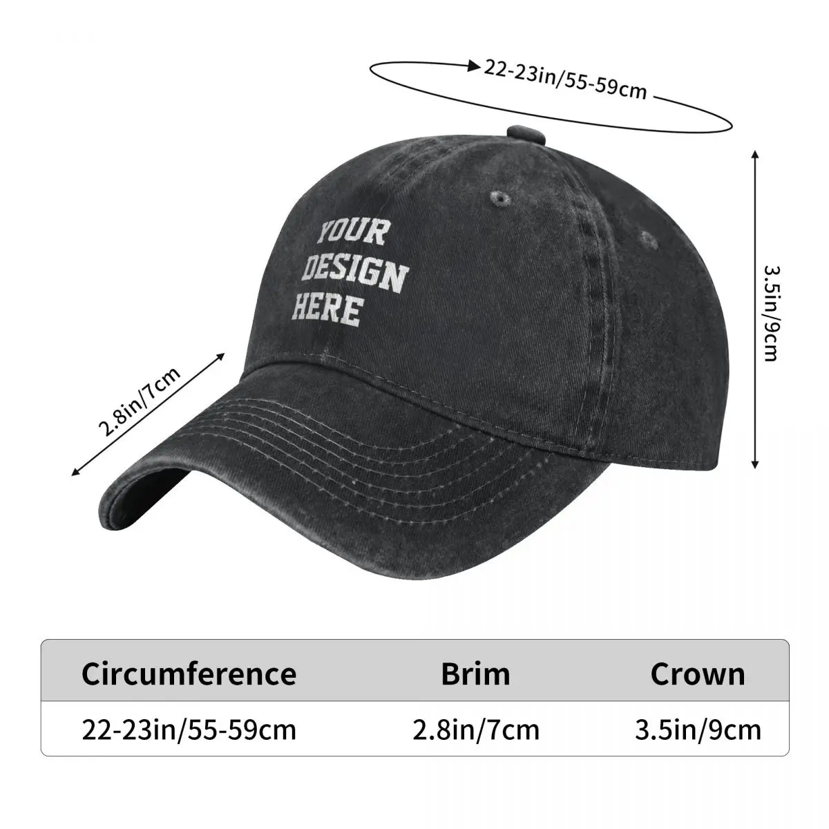 Custom Baseball Cap Classic Distressed Cotton Design Your Own Text Logo Snapback Cap Unisex Style Outdoor Workouts Caps Hat 6