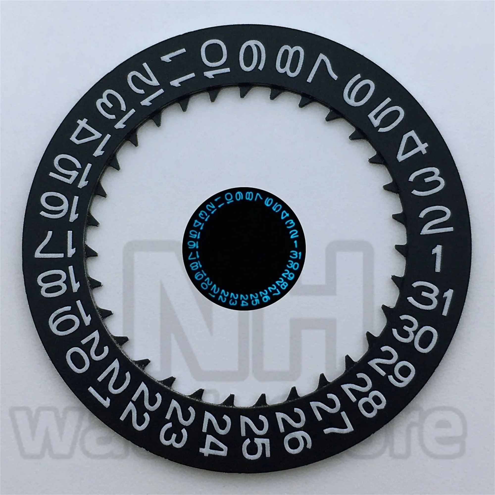Luminous Watch Calendar Disc with Date Wheel for Modified Repair Tools - Black, White, Green, Blue Options