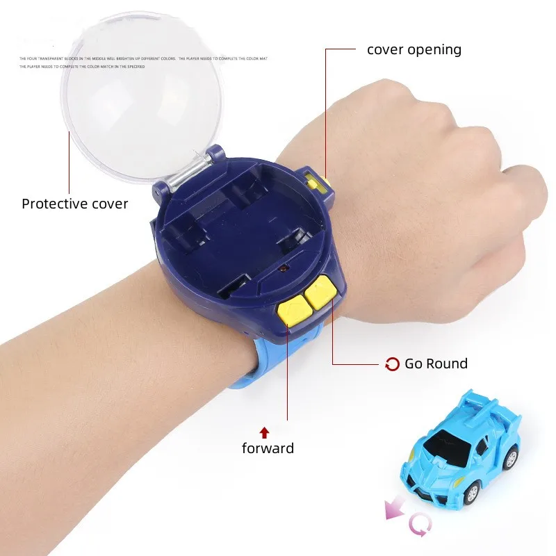 Remote Control Car Watch Mini Cute Wrist Band 2.4GHz Infrared Sensing Electric Racing Vehicle USB Charging Smart Toy Kids Gift 5
