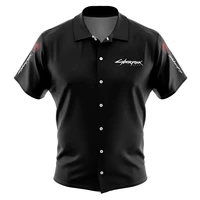 Johnny Silverhand Cyberpunk Button UpHawaiian ShirtFashion Trend Breathable Loose Versatile Casual Sports Summer Men 1