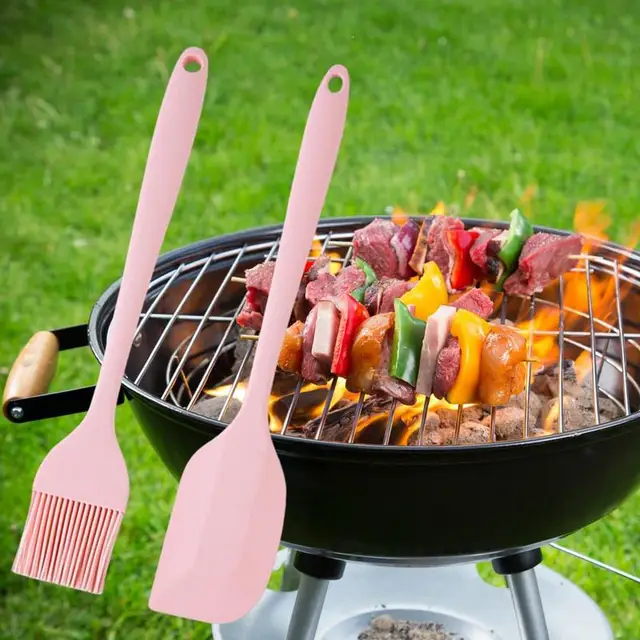 Olajkefe -Kaparó Szilikonkaparó Olajfestő Tészta Főzési Kefe Hőmérséklet -Ellenálló Háztartási Bbq Sütőolaj - Image 5