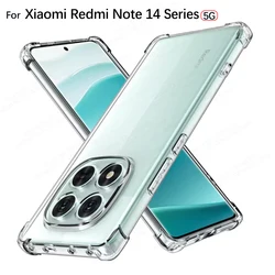 Clear Anti-Shock Soft TPU Silicone Case - Slim Protective Shell Cover for RedmiNote 13 Pro 5G (Transparent)