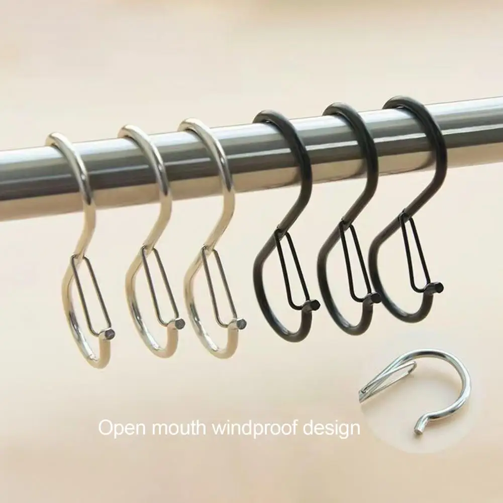 

Heavy-duty S-shaped Hook Heavy Duty Windproof Bathroom Hooks for Hanging Plants Clothes Kitchen Utensils Set of 12 for Closet