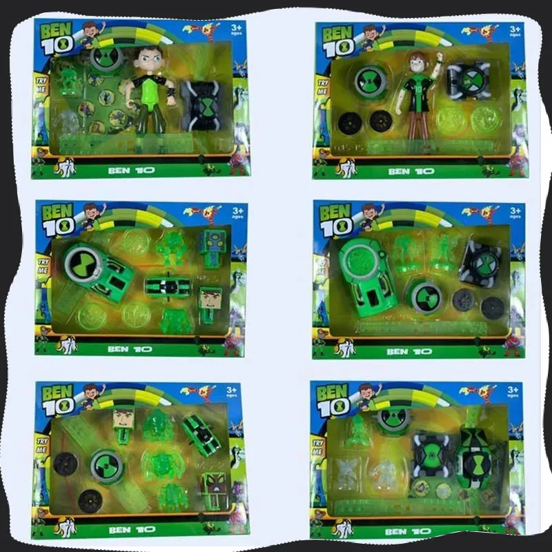 재고 Ben 10 Omnitrix Ben Omnitrix 시계 피규어 장난감, 다이 시계, 액션 피규어 어린이 시계 선물