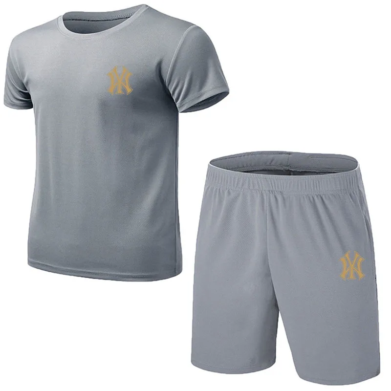 New Clothing Summer Sports Suit Men Comfortable And Breathable Mesh