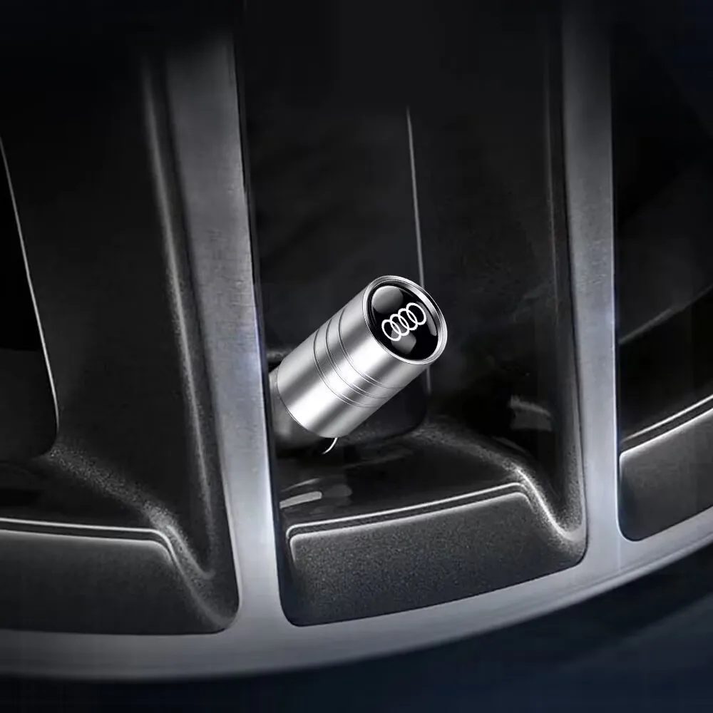 20mm Chrome Tire Valve Caps – Alloy Wheel Dust Covers For Audi A4 & Many Cars 9 thumbnail image
