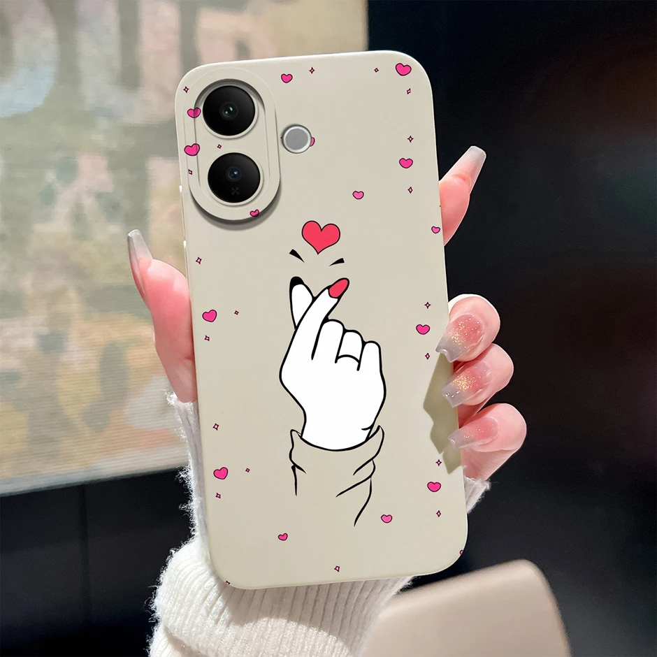 Cute Cartoon Kitten Heart Drop-Resistant Anti-Scratch Phone Cover