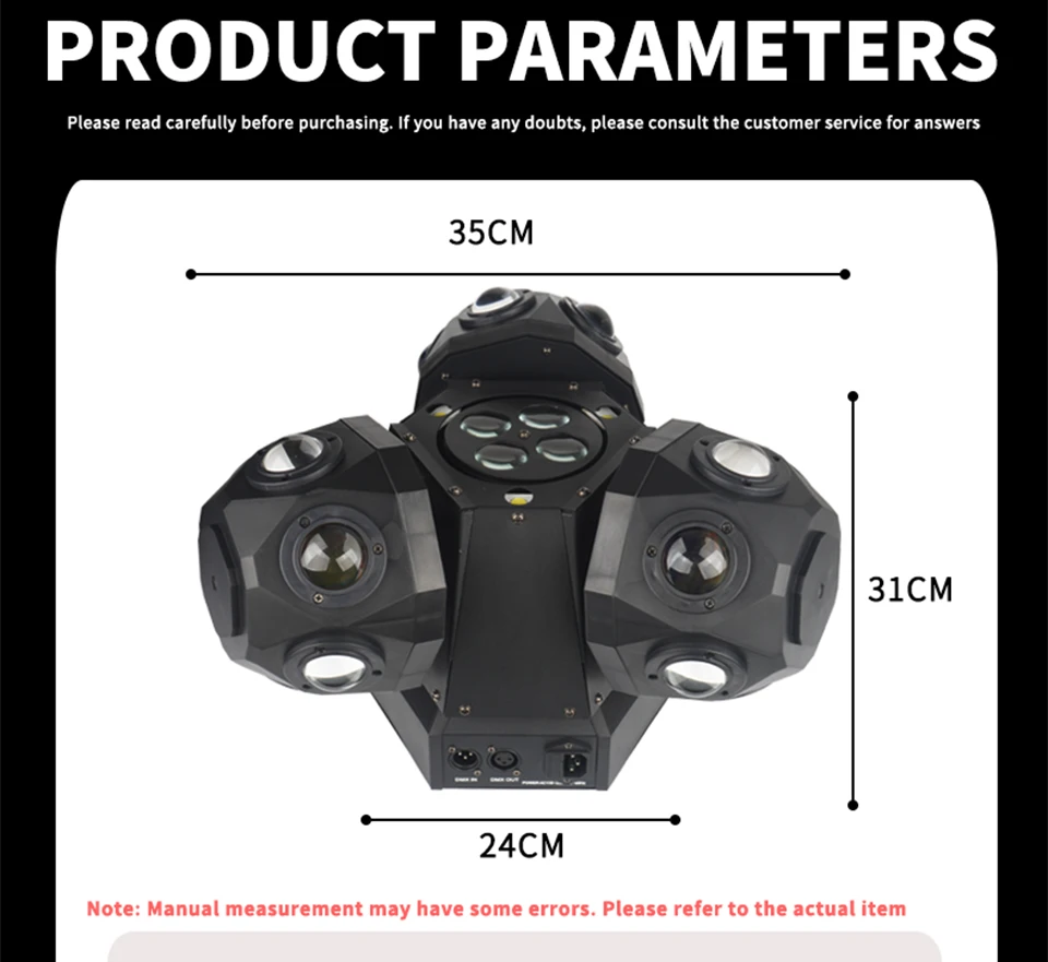 18x10W 3 Head Rotating Moving Head Laser Light Professional DJ Stage Lighting Be