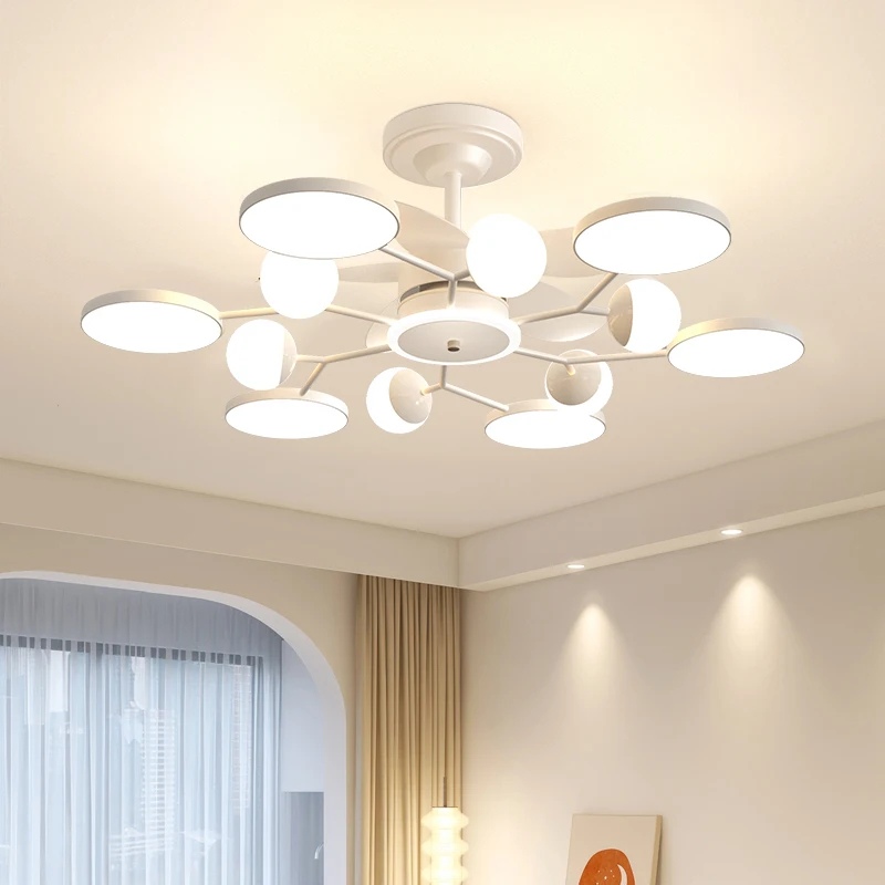 Ceiling Fan With Light for living room Dining room Loft Remote Control Decorative Home Fan With Lights 220V 110V