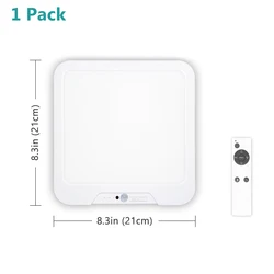 Versatile Smart Ceiling Light with Remote & Wall Switch - Rechargeable, Motion - Sensor Dimmable Lamp (1pcs)