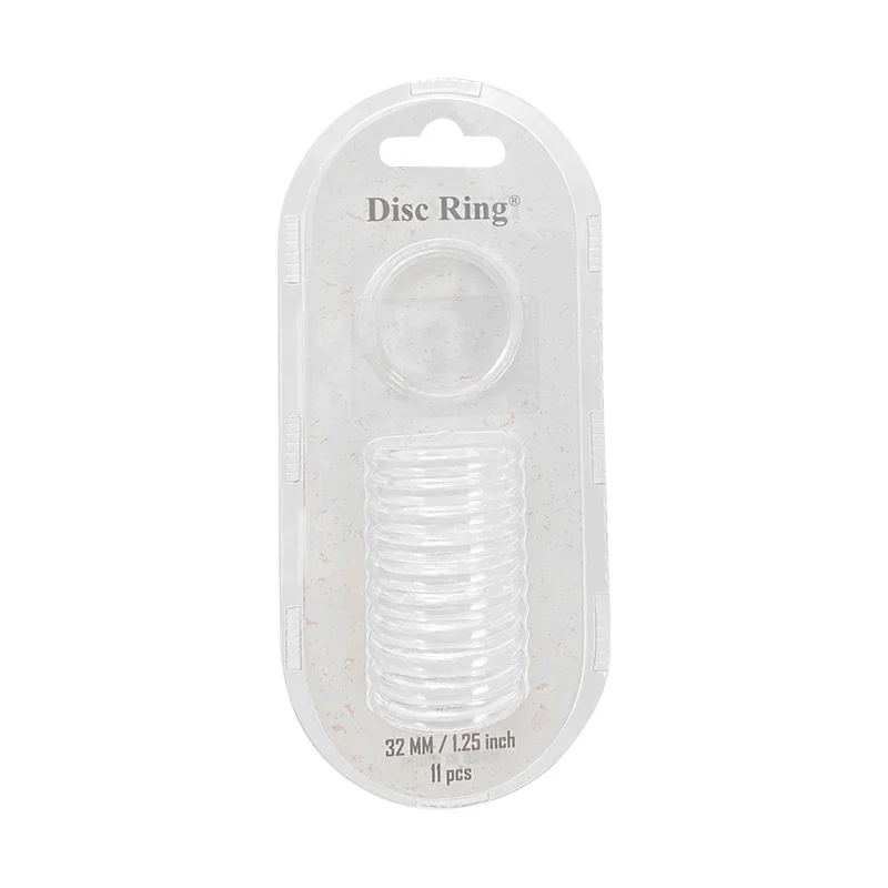 11pcs Clear Plastic Planner Refill Bound Discs for Binding Plastic Ring Binder Mushroom Hole Loose-leaf Planner Ring Binder