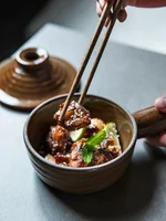 Casserole de Leurs oût avec couvercle, poterie d'aldéhyde, petite marmite à micro-ondes, claypot domestique, bouillie de riz, marmite à soupe haute température 4