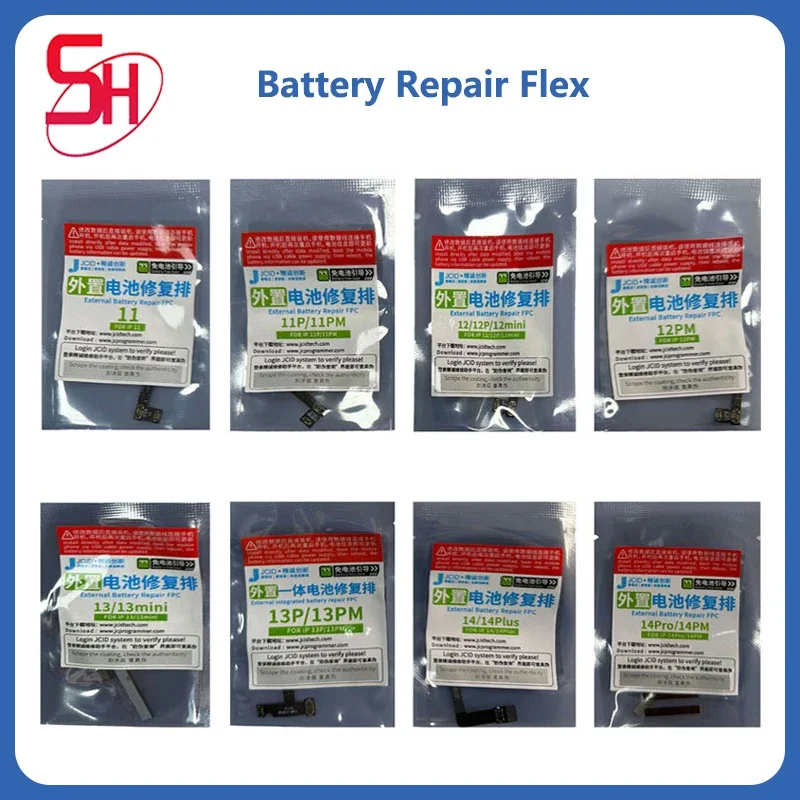 JCID V1SE Original Battery Repair Flex Cable Tag On For iPhone 11 14 Pro Max 13mini 12 Pro 11 Battery Warning Health Repair