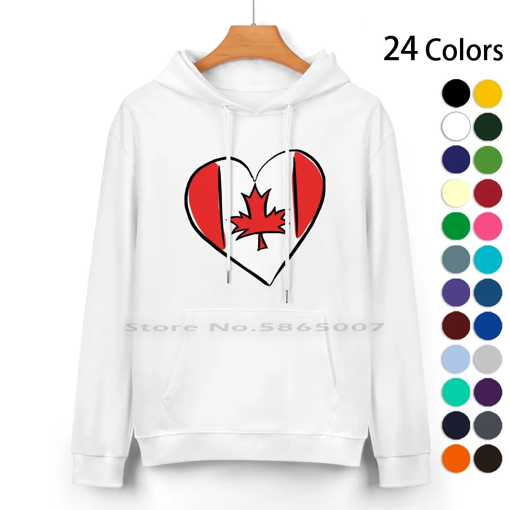 

Love Canada T-Shirt Pure Cotton Hoodie Sweater 24 Colors I Love Canada Funny Canada Day Funny Canadian Happy Birthday Canada