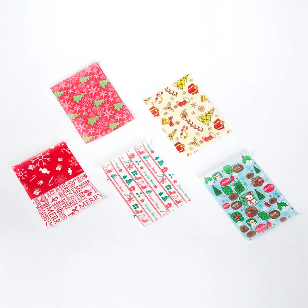 

500 Pcs Christmas Candy Packing Paper Nougat Wrapping Paper Festive Sugar Wrapper Wedding Party Xmas Supplies