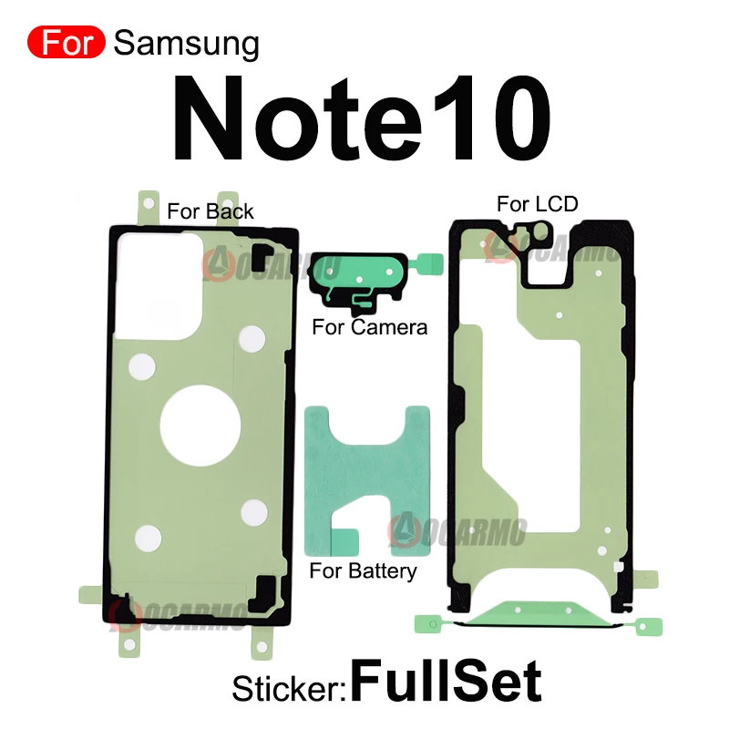 Fullset Sticker For Samsung Galaxy Note 8 9 7 10 Plus 20 Ultra 10Lite Front LCD Back Battery Adhesive Glue Replacement display adhesive sticker battery stickers phone adhesive tape phone adhesive stickers