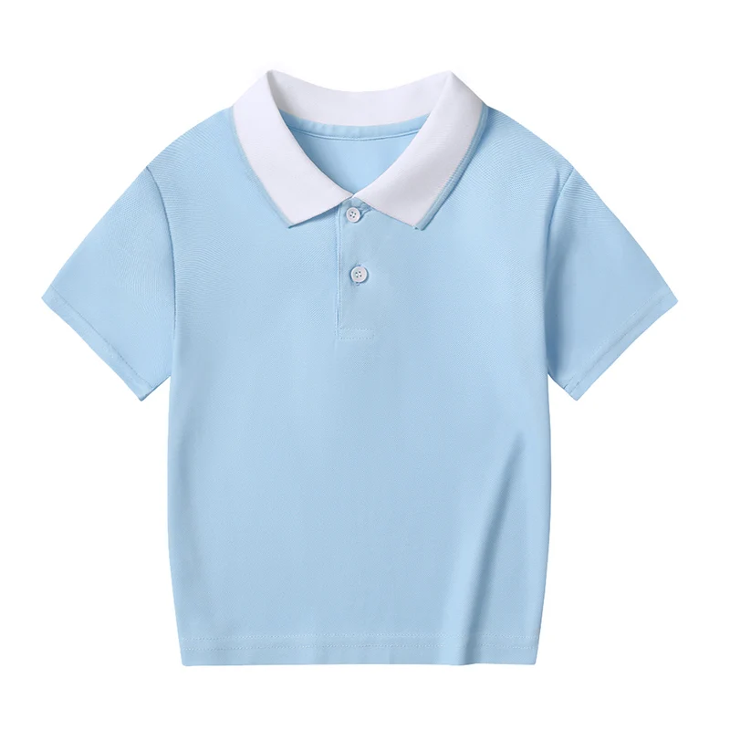 1/2/4 Pcs Children's Summer Solid Color Fashion POLO Shirt Boy Casual Joker Comfortable Short-sleeved Girl Sweet And Lovely Top