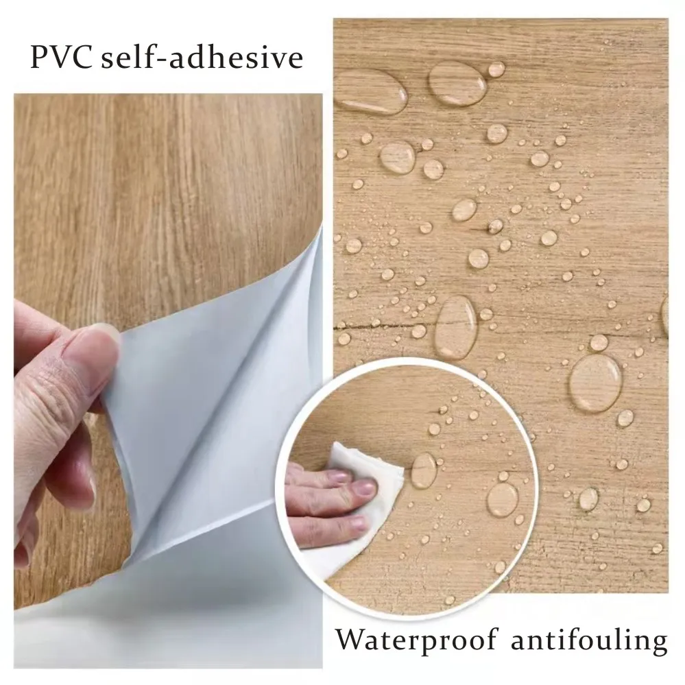 40cm Width Wood Grain PVC Wallpaper for Door Wardrobe Cupboard Table Furniture Waterproof Self Adhesive Stickers Home Decor Film 2