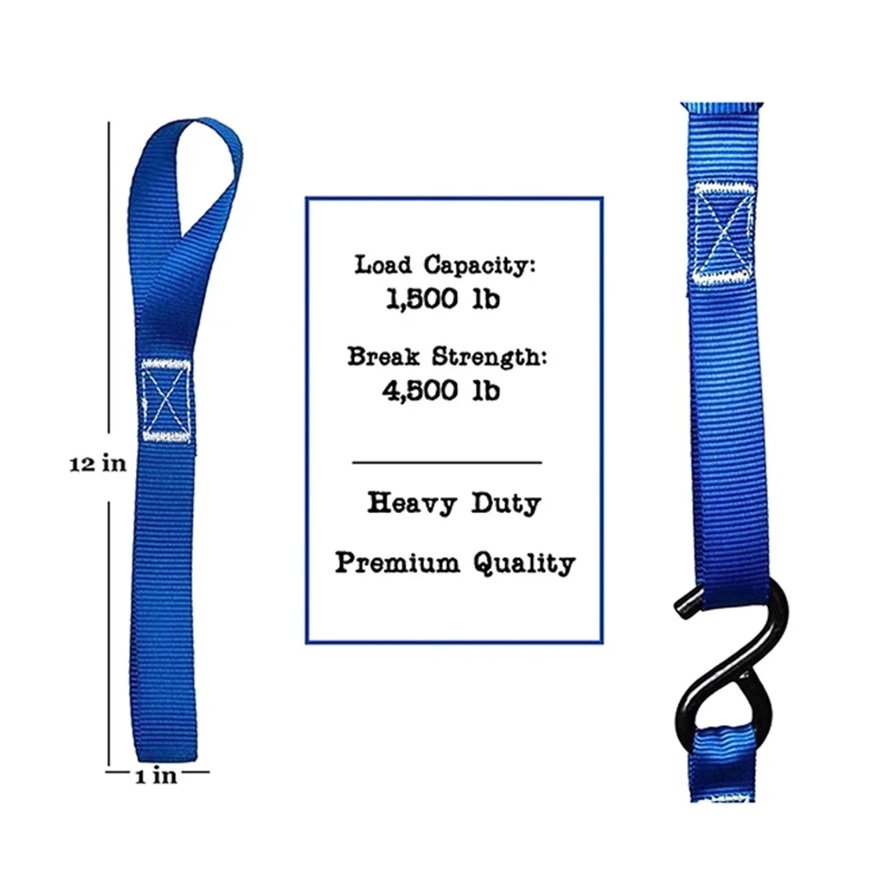 Mutipurpose 4Pcs Motorbike Hanging Tie Downs Soft Straps Luggage Straps Hook strap Loops