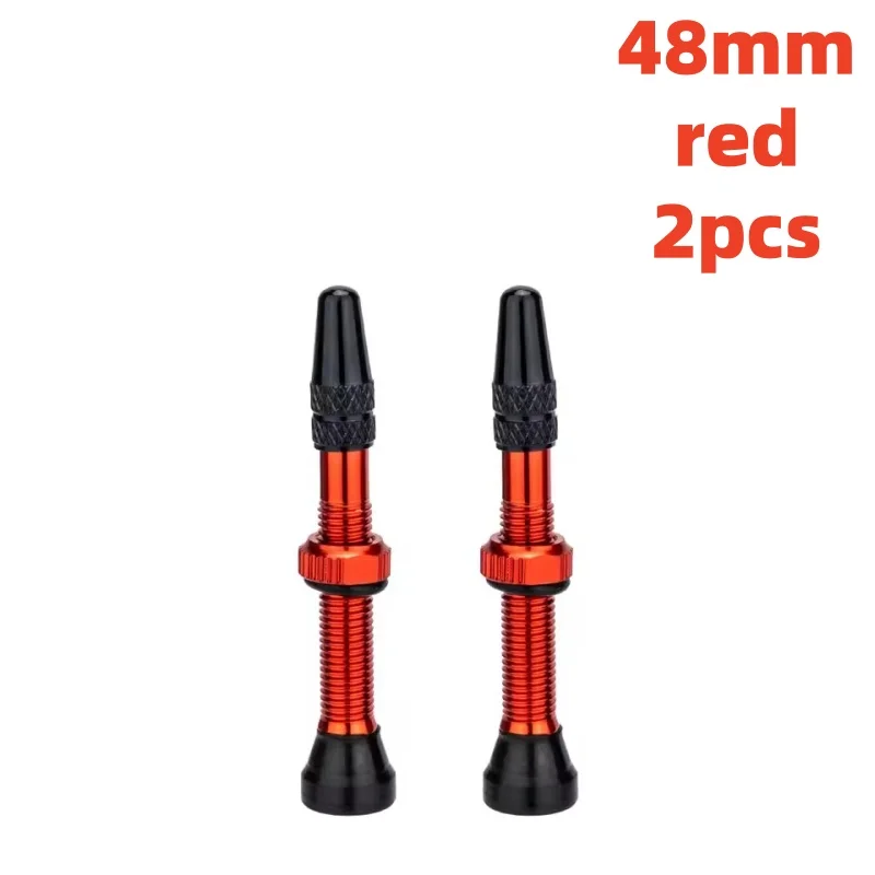 Enhanced Bicycle Tubeless Valve Stems with Integrated Core - 2 Pack, 60mm