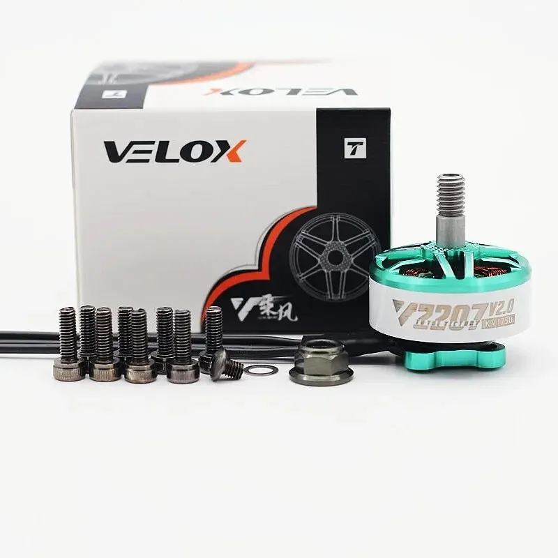 T-Motor Velox V2207 V2.0 Бесщеточный двигатель 1750KV 1950KV 5-6S/2550KV 4S для 5-дюймового 4-вального квадрокоптера FPV Racing Drone RC thumbnail 6