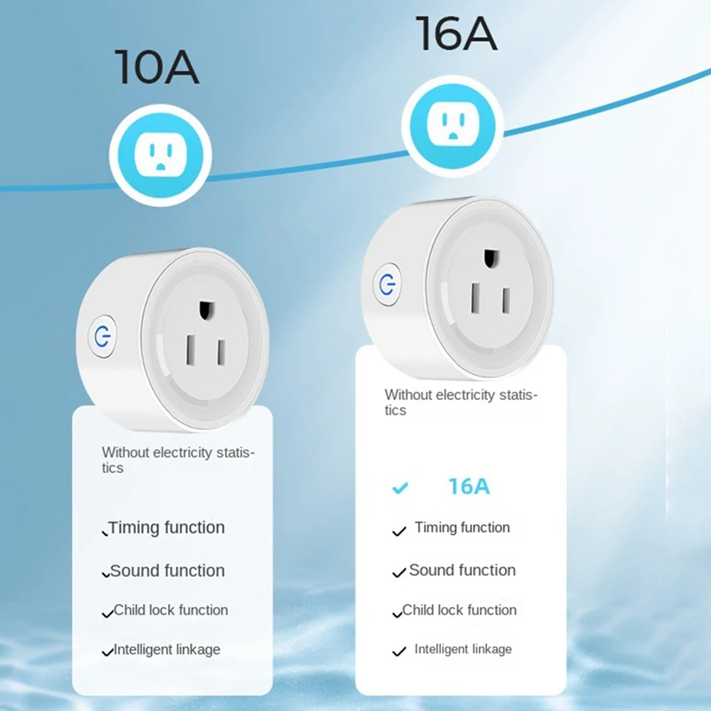 Smart Socket Plug US Tuya WIFI Smart Home Automation Monitor Timer Electronic Outlet For Google Home Alexa US Plug