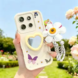 Butterfly - Themed Phone Case Set with Lanyard and Craft Embellishments - Motorola Moto G86 (WHITE)