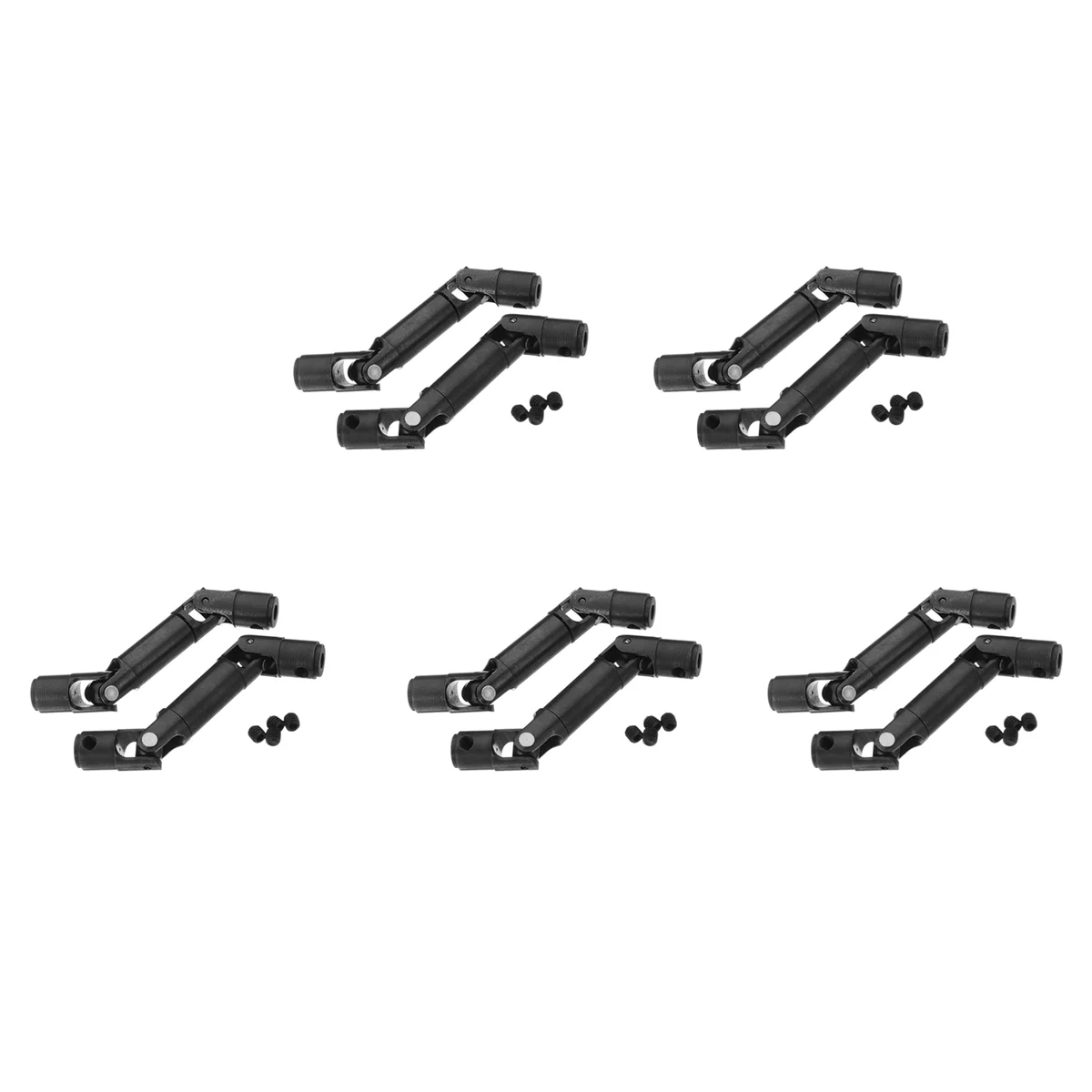 BAAU 10PCS Upgrade Metal Driving Shaft for 1/16 RC Car Parts Crawlers Truck,Black