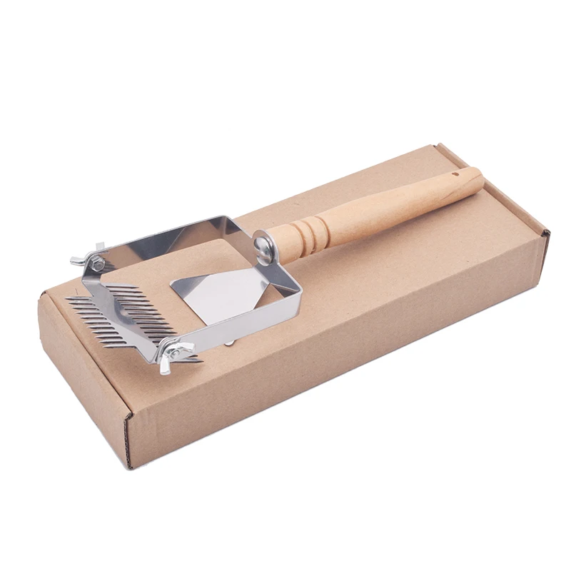 Beekeeping Tools Honey Cutter Uncapping Scraper Bee Hive Honeycomb Scraper Equipment Metal Handle Uncapping Fork Shovel
