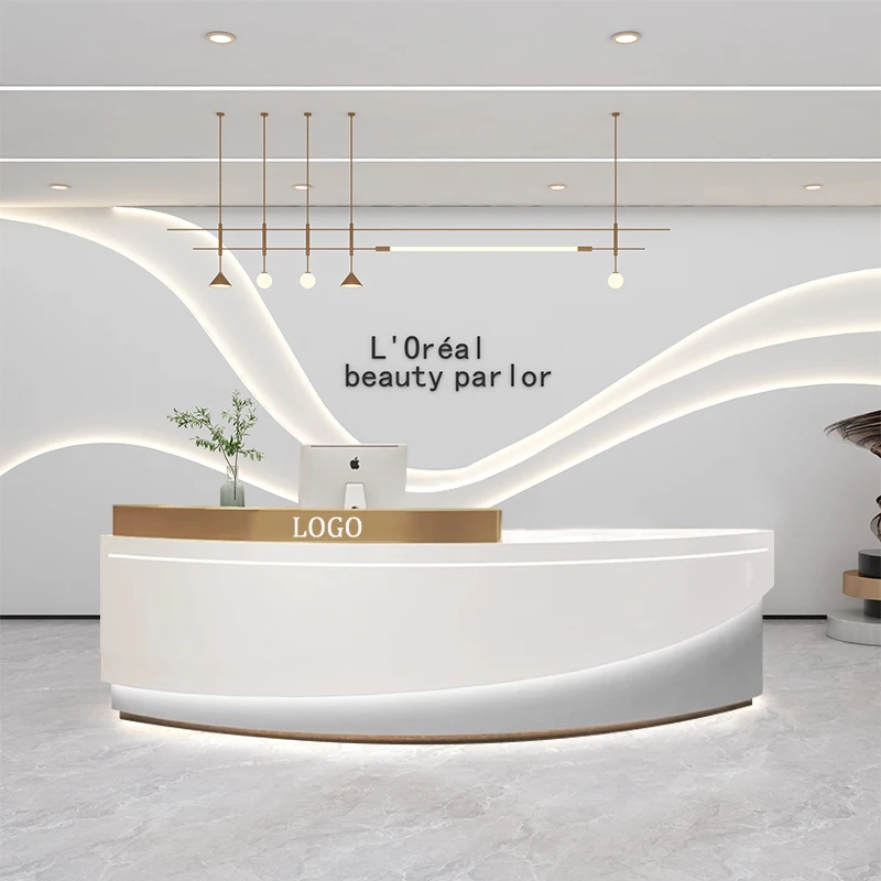 

Mobile Luxury Reception Desk Store Office Shop Clinic Advisory Beauty Reception Desk Supermarket Escritorio Modern Furniture