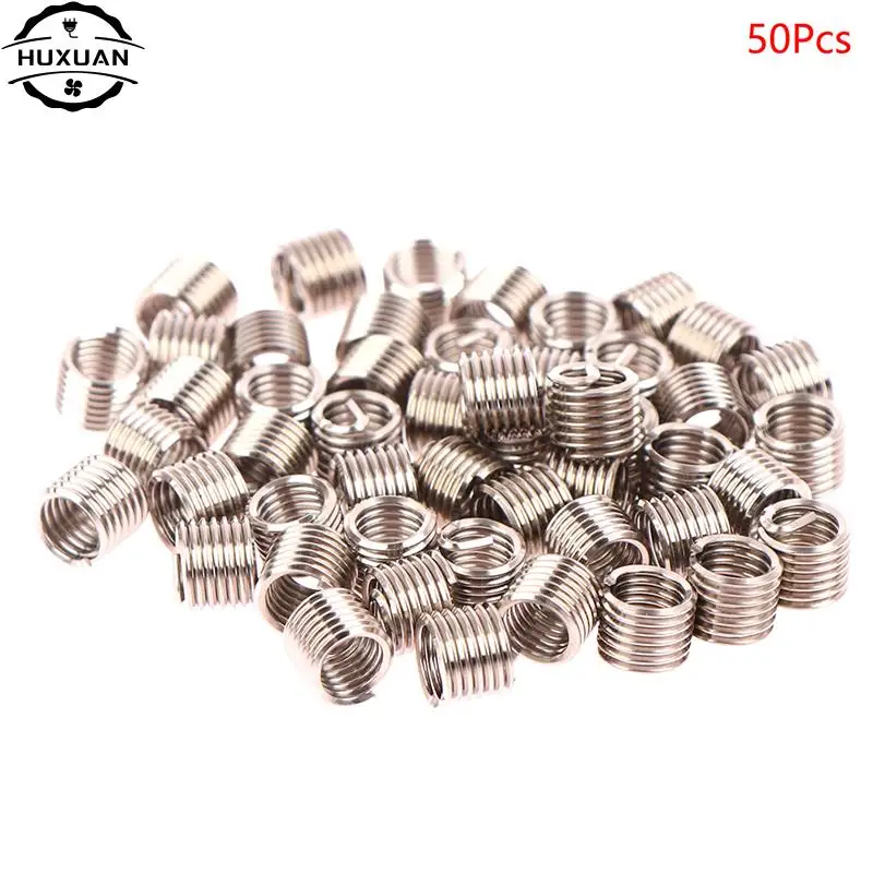 50 Pz/Set Inserto Filettato Per Filo Helicoil In Acciaio Inossidabile M6 X 1.0 1.5D Inserto Inserti Per Riparazione Filettatura Per Filo Helicoil