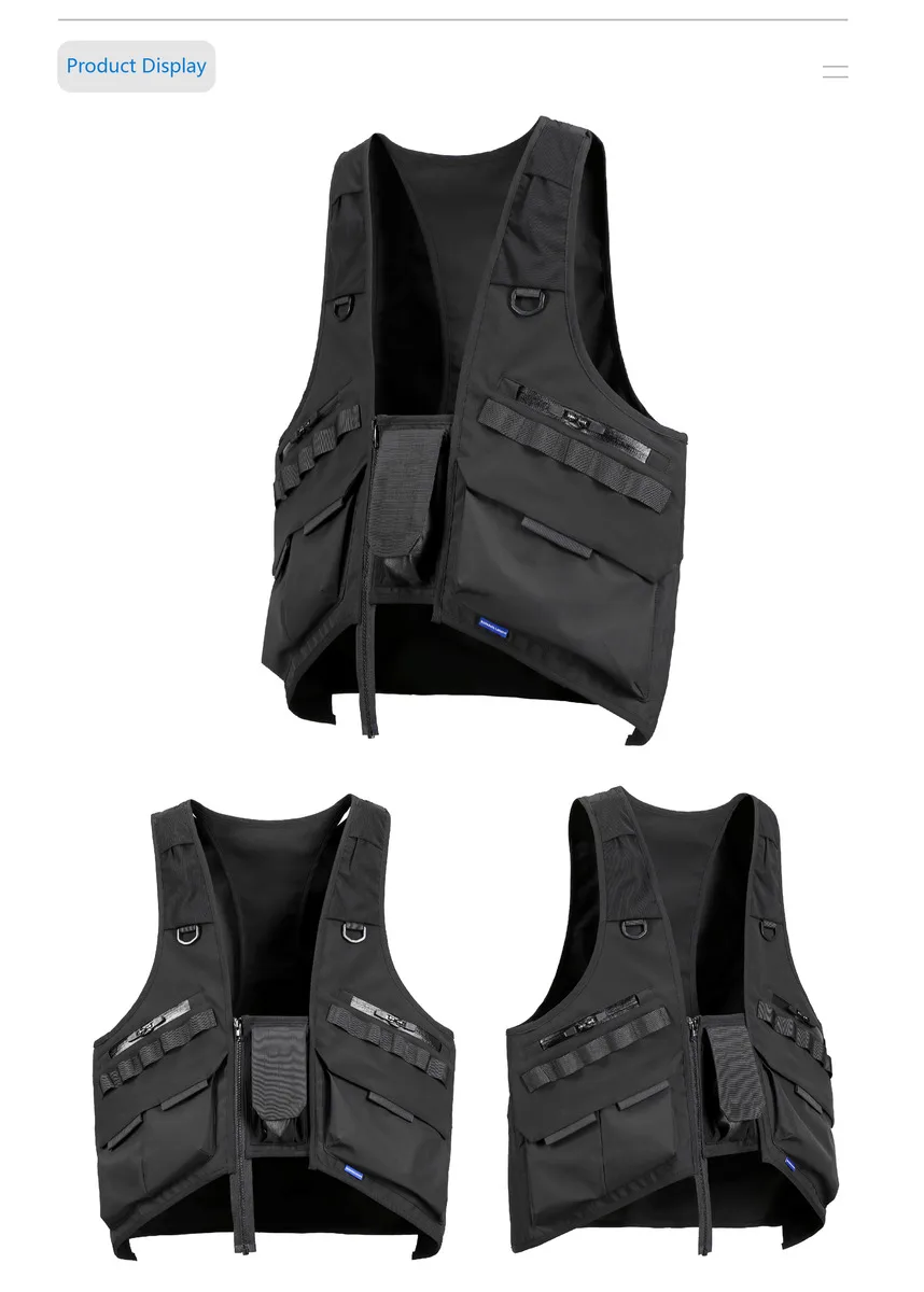 Reindee Lusion  Outdoor commute quicke remove vest functional clothing multiple pockets waterproof zippers techwear gorpcore