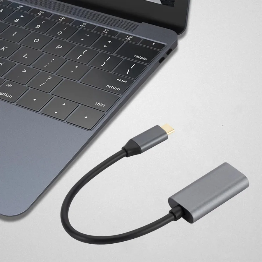 Universal Type-C to HDMI Adapter Cable for Screen Projection, Aluminum Alloy Converter