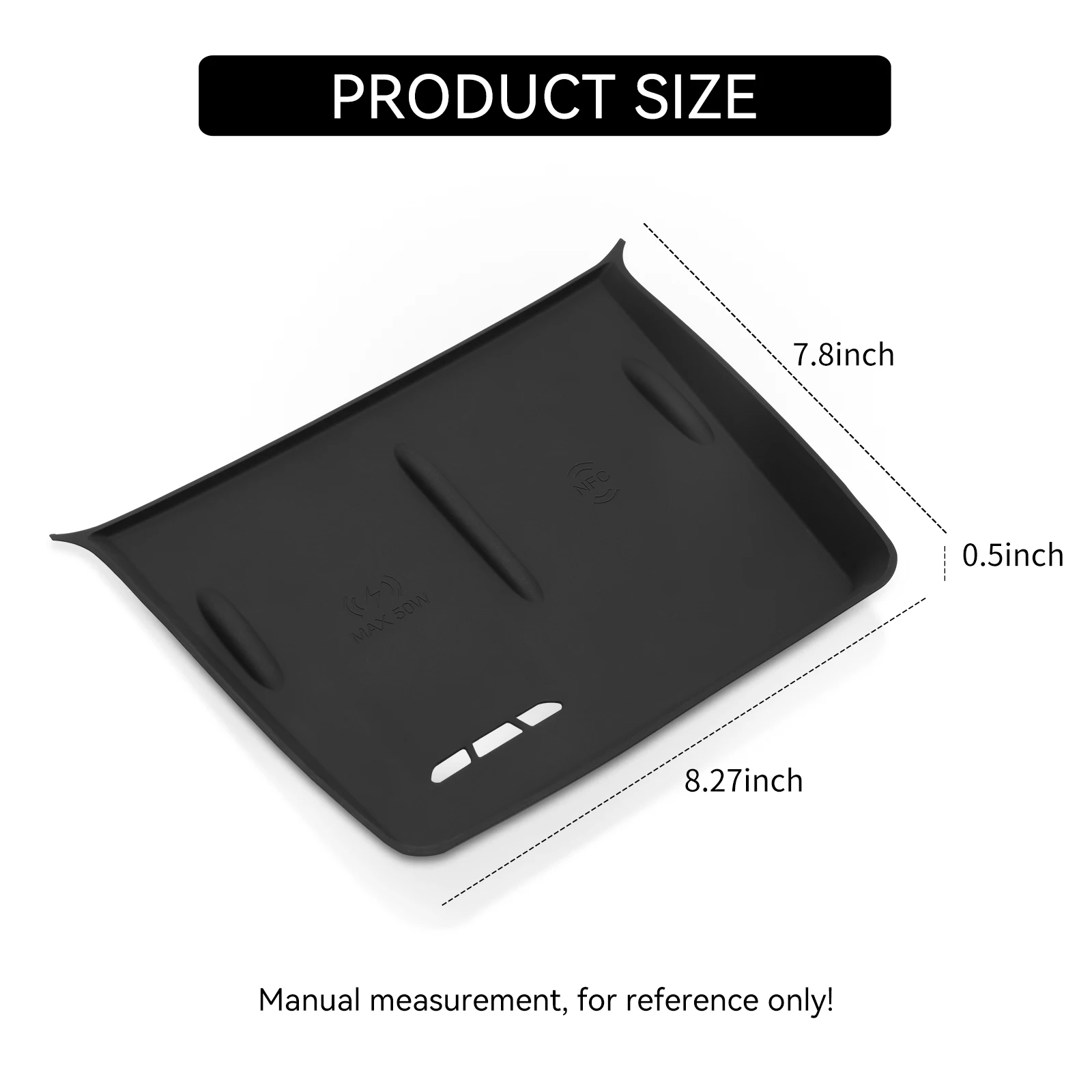 Wireless Charging Pad Protective Mat Non-slip Pad for BYD Sealion 07 EV Car Phone Charger Mat Interior Accessories wireless charging pad silicone anti slip pad silicone anti skid pad