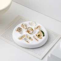Mini Ring Holder Tray Multi Slots Decor Rings Display Stand Bedroom Living Room Jewelry Storage Tray Girls Birthday Gift 2