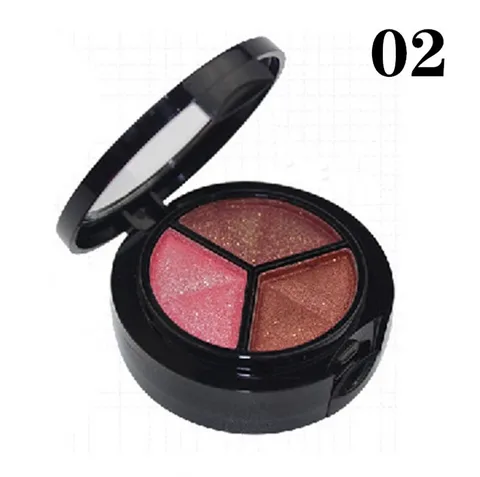 Eyeshadow Palette 3 Colors Matte Nude Shimmer Copper Bronzer Sliver Grey Metallic Smoky Cut Crease Eyes Makeup Cosmetics