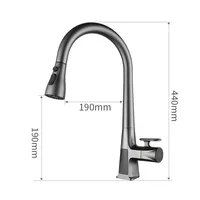 Kitchen Sink Intelligent Sensor Digital Display Pull-Out Faucet Non-Contact Switch Cold And Hot Three-Mode Outlet Basin Faucet 6