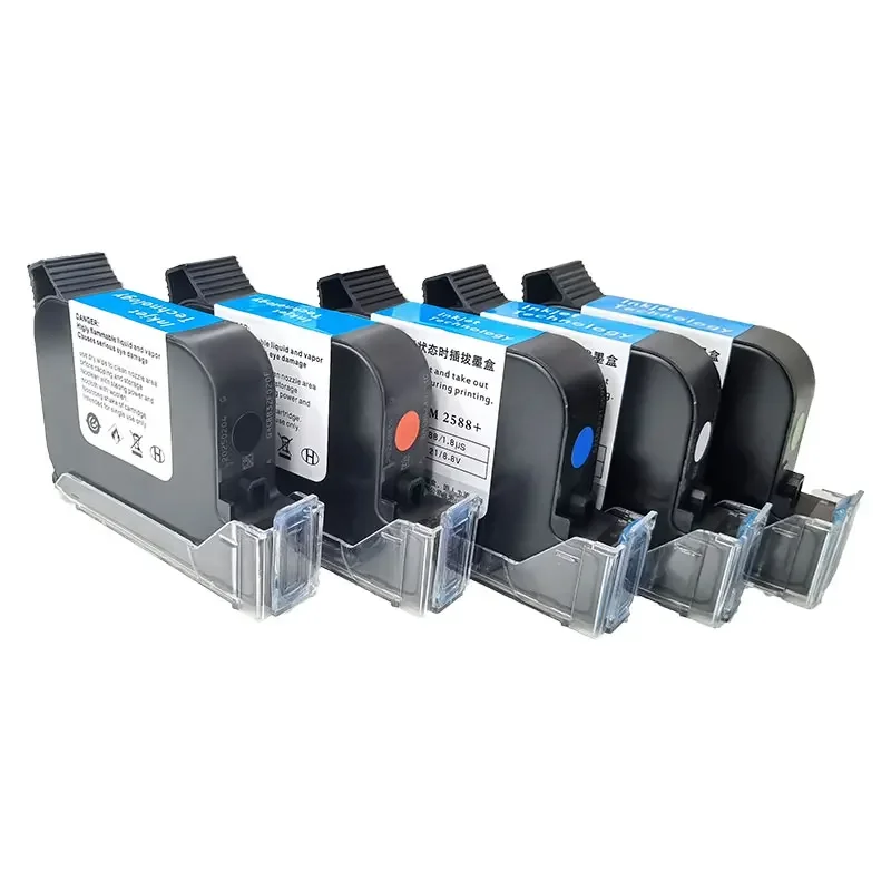 25.4mm Water-proof Solvent Ink Cartridge For TIJ Handheld Inkjet Printer Black red Yellow Blue Fast Dry Ink