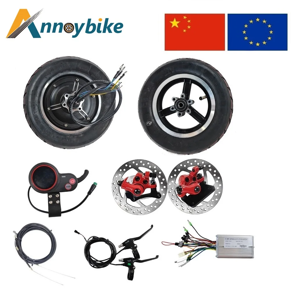 

10-дюймовый комплект электрического скутера 36V48V 350W500W 600W 800W 1000W Hub Motor 30-65KM бесщеточный TX Motor Kit para bicicletas Electric