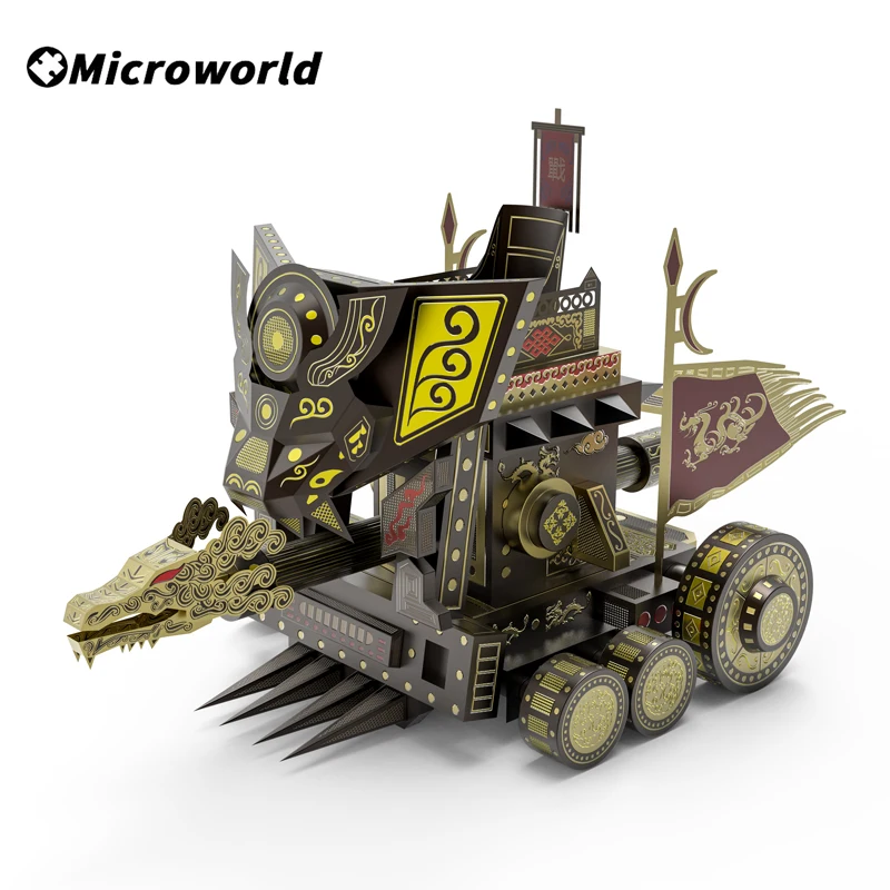 Microworld 3D Metal Puzzle Game Tiger Hammer Model Kits Laser Cutting DIY Jigsaw Assembly Toy Gift For Children Teen  Adults