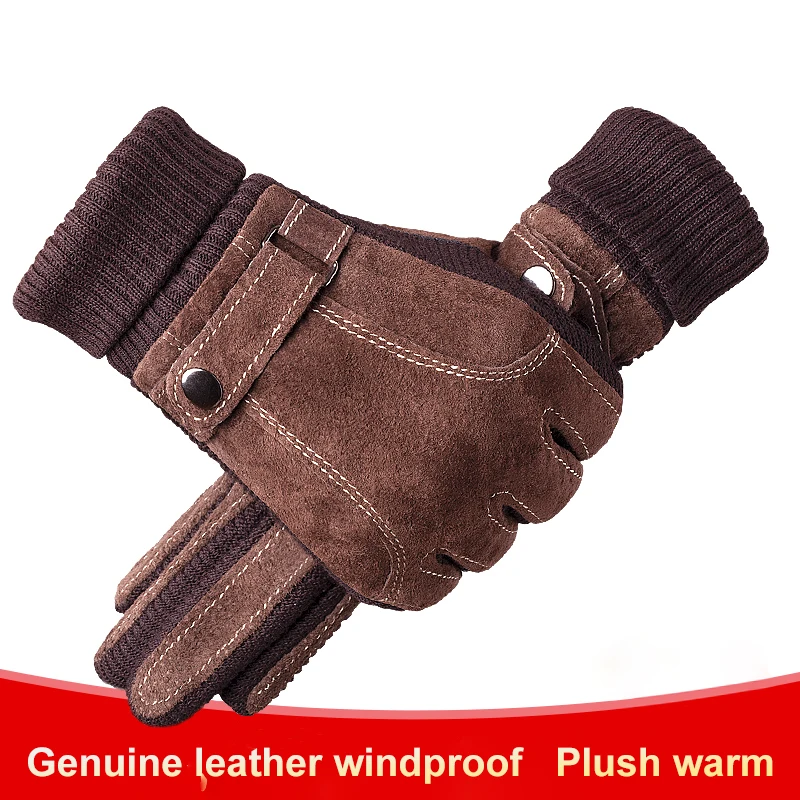 Gloves Are Warm And Cold-Proof Cycling, Men's Winter Cycling Waterproof And Non-Slip Touch Screen, And The Fleece Is Super Thick