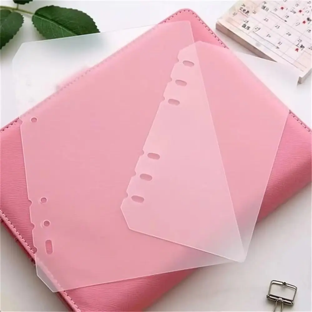 10Pcs A4 A5 A6 A7 루스리프 디바이더 배플 PP 투명 매트 노트북 디바이더 바인더 주최자 문구 액세서리