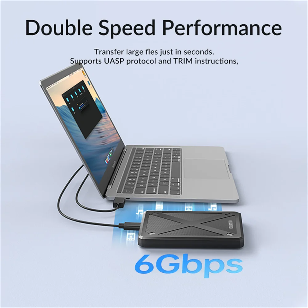 IDsonix SSD HDD PC Ʈ  HDD ̽ ϵ ̺ Ŭ, 2.5 ġ USB3.0 HDD ̽ SATA USB3.1, 6Gbps ӵ