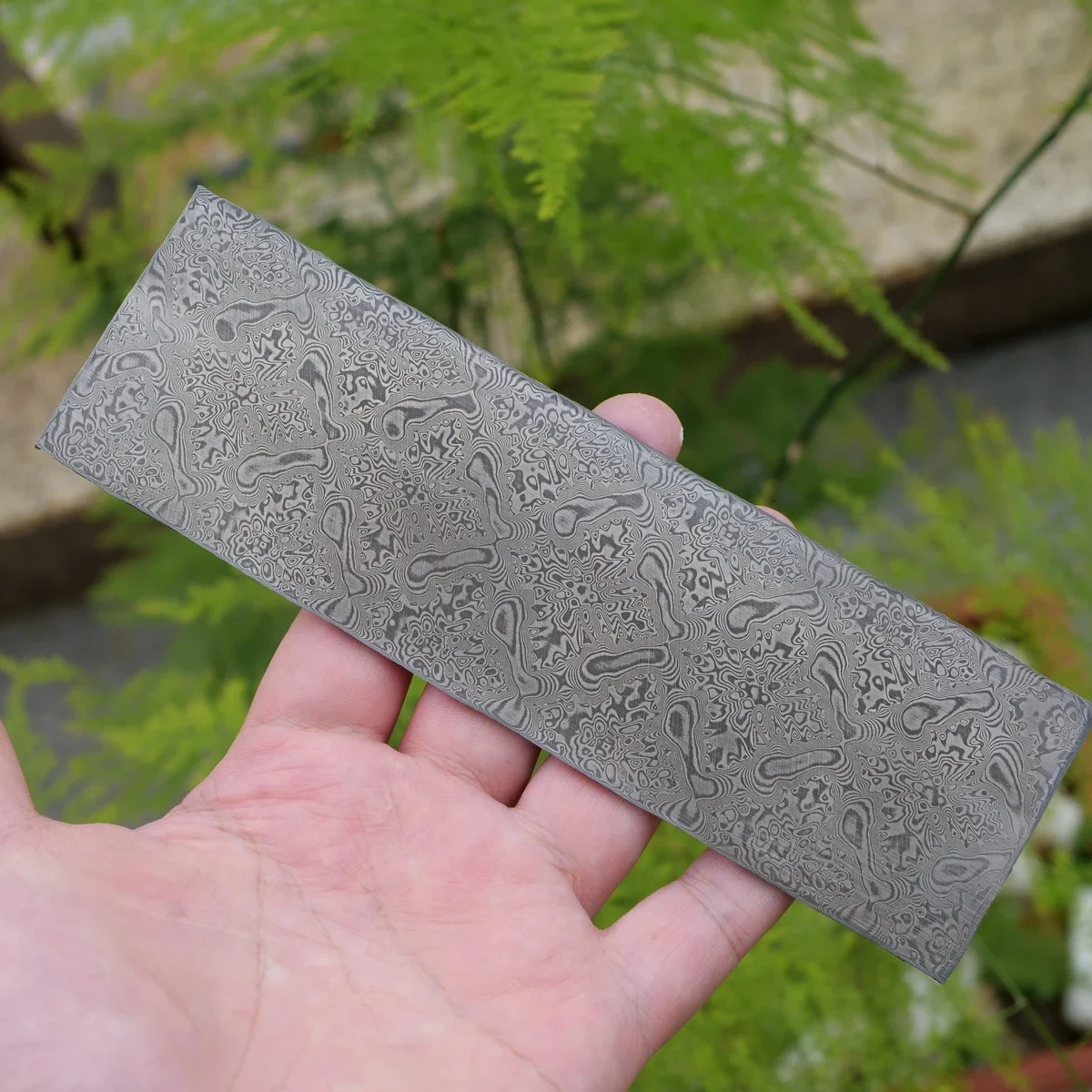 No-core Damascus Knife Blade Steel Plate Bar Knife Making Steel Billet Blanks HRC59, 13C26 VG10 Stainless Steel
