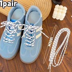 Vibrant 6 - Color DIY Round Shoelaces for Sneakers and Casual Shoes (White)