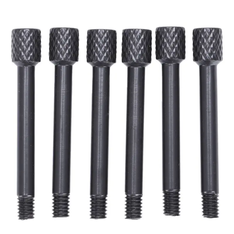 Brass Electric Guitar Tremolo Bridge Saddle Clamp Lock string Screw/String through Screw/Not need Insert Block 6 Pcs Black